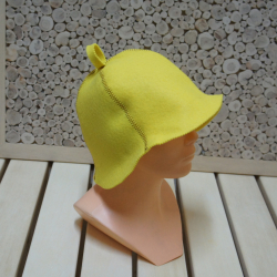 czapka do sauny, zolta,